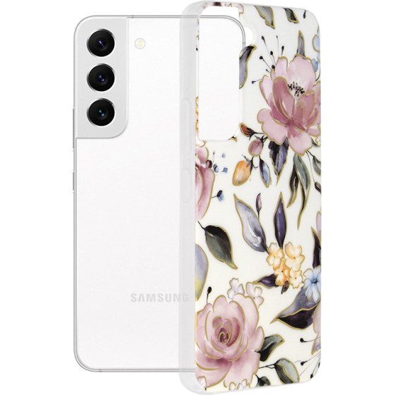Techsuit - Marble Series - Samsung Galaxy S22 - Chloe White