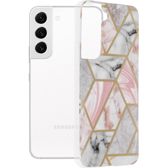 Techsuit - Marble Series - Samsung Galaxy S22 - Pink Hex
