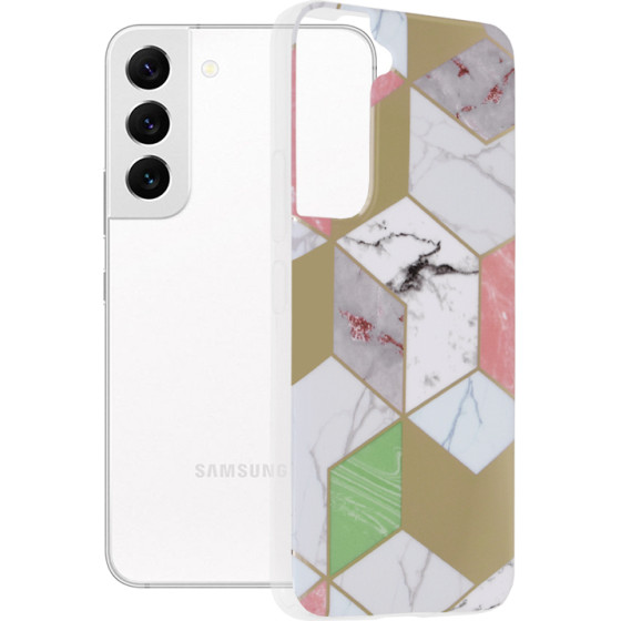 Techsuit - Marble Series - Samsung Galaxy S22 - Purple Hex
