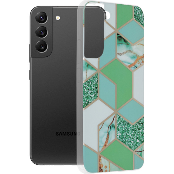 Techsuit - Marble Series - Samsung Galaxy S22 Plus - Green Hex