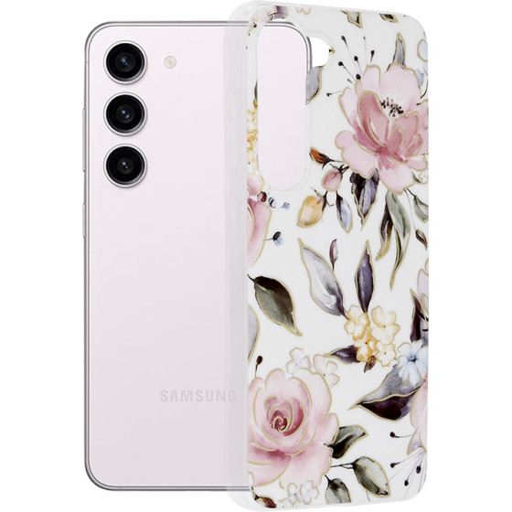 Techsuit - Marble Series - Samsung Galaxy S23 - Chloe White