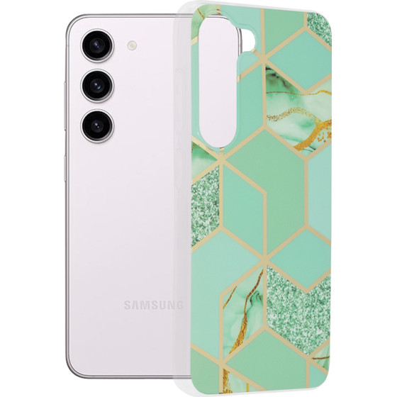Techsuit - Marble Series - Samsung Galaxy S23 - Green Hex