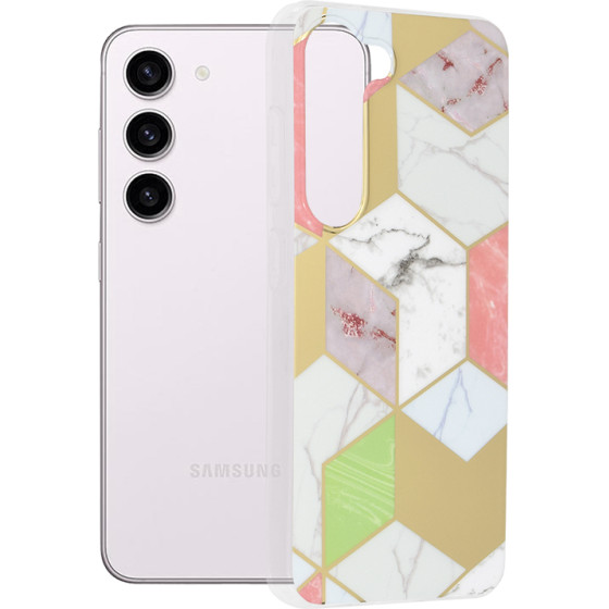 Techsuit - Marble Series - Samsung Galaxy S23 - Purple Hex