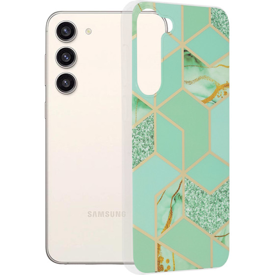 Techsuit - Marble Series - Samsung Galaxy S23 Plus - Green Hex