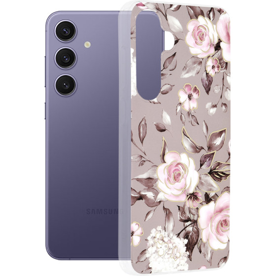 Techsuit - Marble Series - Samsung Galaxy S24 Plus - Bloom of Ruth Gray