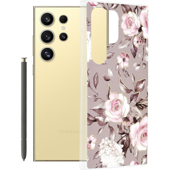 Techsuit - Marble Series - Samsung Galaxy S24 Ultra - Bloom of Ruth Gray