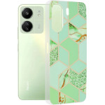 Techsuit - Marble Series - Xiaomi Redmi 13C 4G / Poco C65 - Green Hex