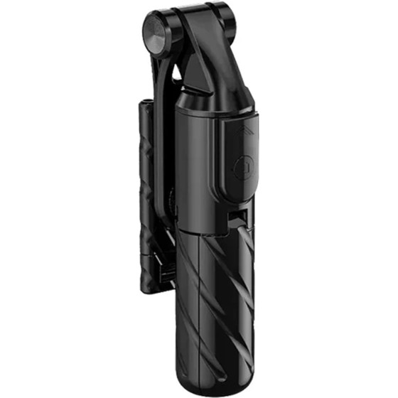Techsuit - Mini Selfie Stick (K03) - Compact Tripod Mount with Bluetooth Remote Control, Foldable, 70cm - Black - (K03;MINI)