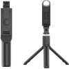 Techsuit - Mini Selfie Stick - Compact Tripod Mount with Bluetooth Remote Control, LED Light, Foldable, 105cm - Black - (S05-S)