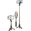 Techsuit - Mini Selfie Stick - Stable Tripod with Bluetooth Remote Control, 360 Rotation, Aluminium Alloy, 68cm - Black - (L10)