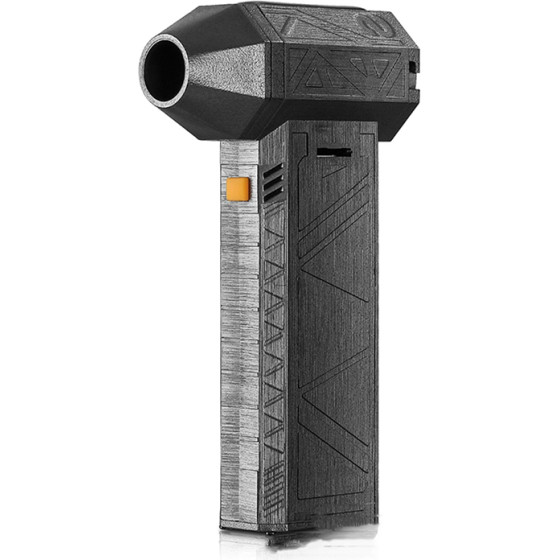 Techsuit - Mini Super Jet Fan - Turbo Fan and Hammer, with 3 Adjustable Speeds, 120W, 8000mAh, 130000RPM - Black - (YY01)
