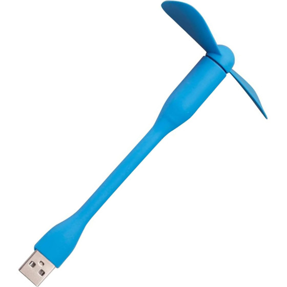 Techsuit - Mini USB Fan (TUF1) - Portable, Flexible, Bendable, 5V - Blue - (TUF1;BLUE)