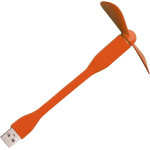 Techsuit - Mini USB Fan (TUF1) - Portable, Flexible, Bendable, 5V - Orange - (TUF1;ORANGE)