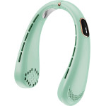 Techsuit - Neck Fan (H6) - Portable, USB, Rechargeable, Adjustable, Digital Display - Green