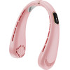 Techsuit - Neck Fan (H6) - Portable, USB, Rechargeable, Adjustable, Digital Display - Pink