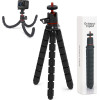 Techsuit - Octopus Tripod (JX-004) - for Phone and GoPro Action Camera, Portable, Flexible - Black