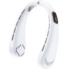 Techsuit - Neck Fan (H6) - Portable, USB, Rechargeable, Adjustable, Digital Display - White