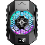 Techsuit - Phone Cooler - with Digital Display, Gear Button, Lights, Fast Cooling - Black - (SL31)