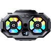 Techsuit - Phone Cooler - Twin Turbine, with LED Digital Display, RGB Lights, Gear Button, Fast Cooling - Black - (SL22)