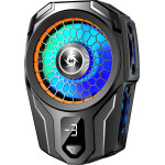 Techsuit - Phone Cooler - with Gear Button, Temperature Display, Silicone Clamping Arm, Two Speeds, Universal - Black - (SL16)
