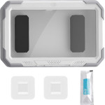 Techsuit - Phone Holder (LC-888) - Wall Box Case, Anti-Fog, with Adhesive Hooks, Waterproof - White / Gray - (LC-888;WHITE)
