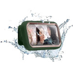 Techsuit - Phone Holder (LC-999) - Wall Box Case, Anti-Fog, Retractable, Adjustable, Waterproof, for 4-7inch Phones - Gold Green