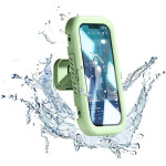 Techsuit - Phone Holder (LC-999) - Wall Box Case, Anti-Fog, Retractable, Adjustable, Waterproof, for 4-7inch Phones - Green - (LC-999;GREEN)