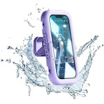 Techsuit - Phone Holder (LC-999) - Wall Box Case, Anti-Fog, Retractable, Adjustable, Waterproof, for 4-7inch Phones - Purple - (LC-999;PURPLE)