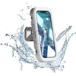Techsuit - Phone Holder (LC-999) - Wall Box Case, Anti-Fog, Retractable, Adjustable, Waterproof, for 4-7inch Phones - White - (LC-999;WHITE)