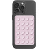 Techsuit - Phone Holder - Suction Pad for Selfies, Silicone, Adhesive Mount, Rectangular Shape - Light Pink - (SL-PAD)