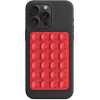Techsuit - Phone Holder - Suction Pad for Selfies, Silicone, Adhesive Mount, Rectangular Shape - Red - (SR-PAD)