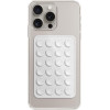 Techsuit - Phone Holder - Suction Pad for Selfies, Silicone, Adhesive Mount, Rectangular Shape - White - (SW-PAD)