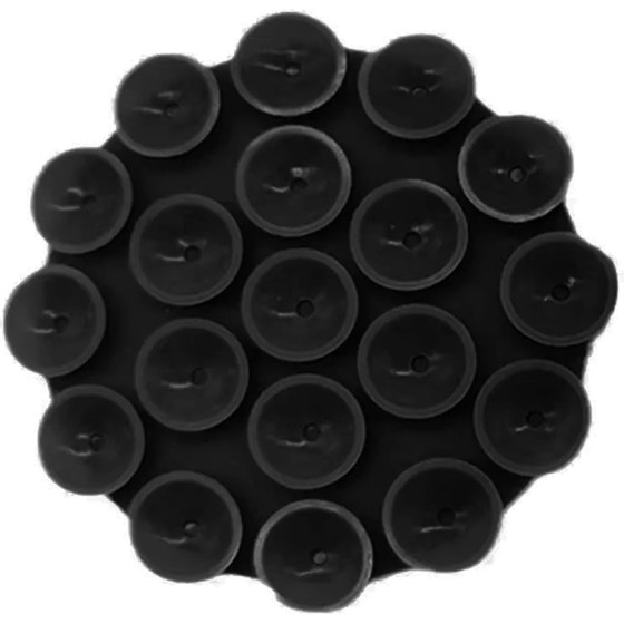 Techsuit - Phone Holder - Suction Pad for Selfies, Silicone, Adhesive Mount, Round Shape - Black - (SB-CUP)