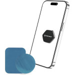 Techsuit - Phone Holder Tiny Series - Dashboard Magnetic Grip, Multipurpose Use, Hexagonal, 2 Metal Plates - Black - (HOLD210-C)