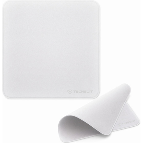 Techsuit - Polishing Cloth - from Microfiber, for Display Cleaning, 16 x 16cm - White - (TPC1)