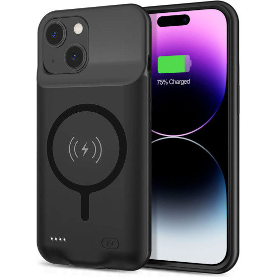 Techsuit - Power Pro MagSafe Battery Case - iPhone 15 Plus - 8500mAh - Black