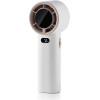 Techsuit - Premium Handheld Fan (K38) - Portable, Adjustable, Rechargeable, Digital Display, 4000mAh - White - (K38; WHITE)