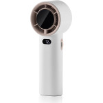 Techsuit - Premium Handheld Fan (K38) - Portable, Adjustable, Rechargeable, Digital Display, 4000mAh - White - (K38; WHITE)