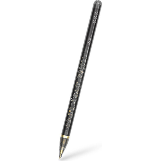 Techsuit - Premium Stylus Pen - for iPad 2018+, Digital Magnetic Charging, Capacitive - Transparent / Black - (C10 Pro)