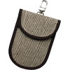 Techsuit - RFID Anti-Theft (AF1) - for Cards & Keys, Waterproof Leather, Metal Hybrid Fibre, EMF Blocker, 12.5x9 - Beige