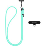 Techsuit - Rope Crossbody Strap - for Phones, Carabiner, Nylon Braided, Durable, Adjustable - Blue Lagoon - (RCS1-70)