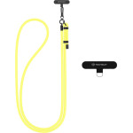 Techsuit - Rope Crossbody Strap - for Phones, Carabiner, Nylon Braided, Durable, Adjustable - Bright Limoncello - (RCS1-31)