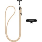 Techsuit - Rope Crossbody Strap - for Phones, Carabiner, Nylon Braided, Durable, Adjustable - Champagne Mist - (RCS1-08)