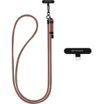 Techsuit - Rope Crossbody Strap - for Phones, Carabiner, Nylon Braided, Durable, Adjustable - Coffee Bean - (RCS1-72)
