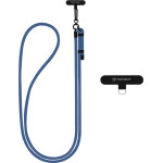 Techsuit - Rope Crossbody Strap - for Phones, Carabiner, Nylon Braided, Durable, Adjustable - Deep Denim - (RCS1-80)
