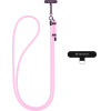 Techsuit - Rope Crossbody Strap - for Phones, Carabiner, Nylon Braided, Durable, Adjustable - Flamingo Pink - (RCS1-25)
