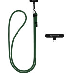 Techsuit - Rope Crossbody Strap - for Phones, Carabiner, Nylon Braided, Durable, Adjustable - Forest Green - (RCS1-04)