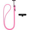 Techsuit - Rope Crossbody Strap - for Phones, Carabiner, Nylon Braided, Durable, Adjustable - Hot Pink - (RCS1-05)