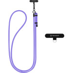 Techsuit - Rope Crossbody Strap - for Phones, Carabiner, Nylon Braided, Durable, Adjustable - Moonlit Lilac - (RCS1-96)