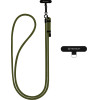 Techsuit - Rope Crossbody Strap - for Phones, Carabiner, Nylon Braided, Durable, Adjustable - Moss Green - (RCS1-06)